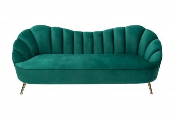 Sofa Arielle 220cm zamat tyrkysová