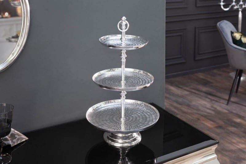 Etagere Orient 3er 50cm hliník strieborná Etagere Orient 3er 50cm hliník strieborná