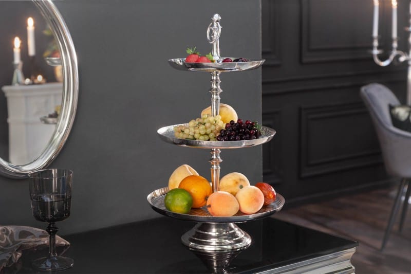 Etagere Orient 3er 50cm hliník strieborná Etagere Orient 3er 50cm hliník strieborná