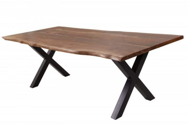 Jedálenský stôl Amazonas X 200cm prírodná sheesham