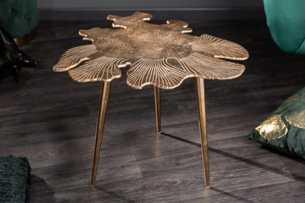 Konferenčný stolík Leaf 57cm zlatá