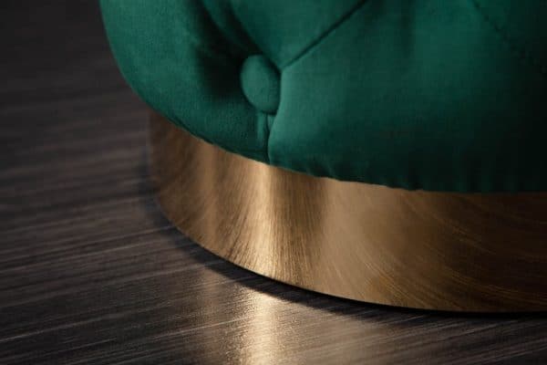 Taburet Modern Barock 35cm zelená zlatá