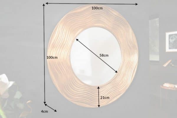 Nástenné zrkadlo Circle 100cm rund zlatá