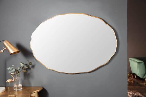 Nástenné zrkadlo Elegancia 100cm oval zlatá