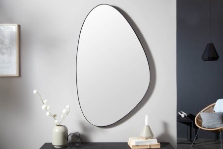 Nástenné zrkadlo Noemi 90cm asymmetrisch čierna