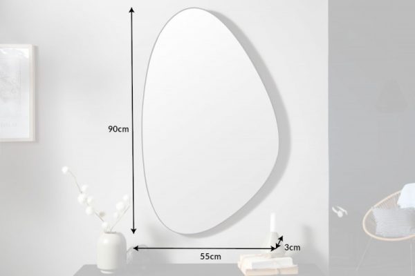 Nástenné zrkadlo Noemi 90cm asymmetrisch čierna