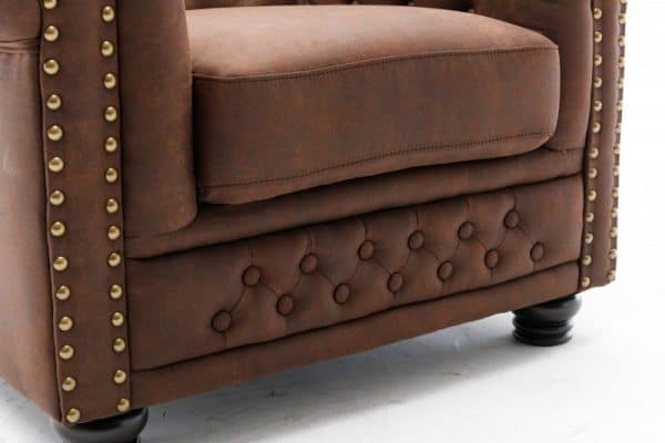 Kreslo Chesterfield II vintage hnedá