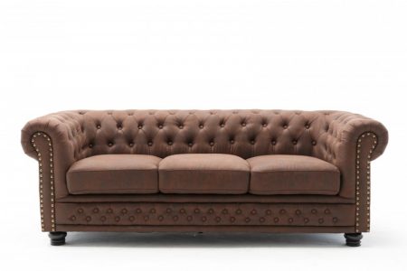 Sofa Chesterfield II 3er 210cm vintage hnedá
