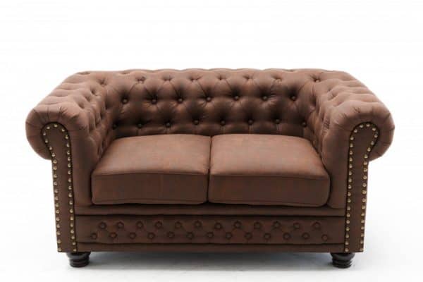 Sofa Chesterfield II dvoják 150cm vintage hnedá