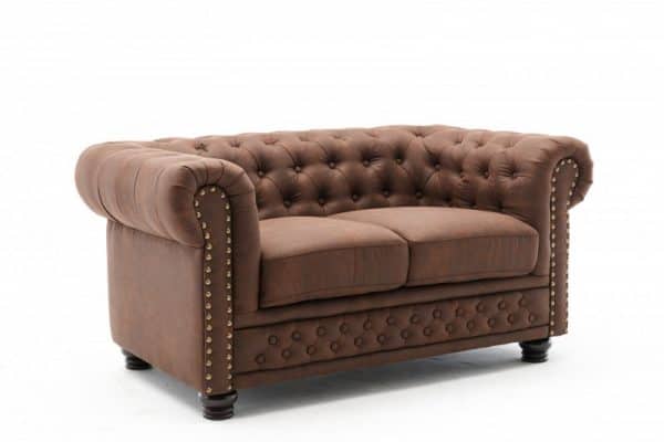 Sofa Chesterfield II dvoják 150cm vintage hnedá