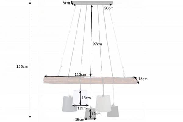 Závesná lampa Levels 5er Set tienidlo