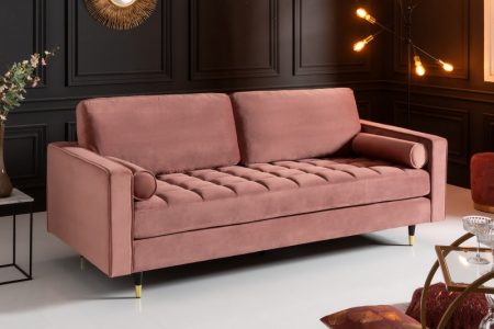 Sofa Cozy Velvet 225cm altrosa zamat