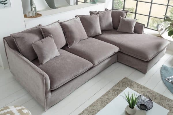 Eck-Sofa Heaven 255cm plátno taupe