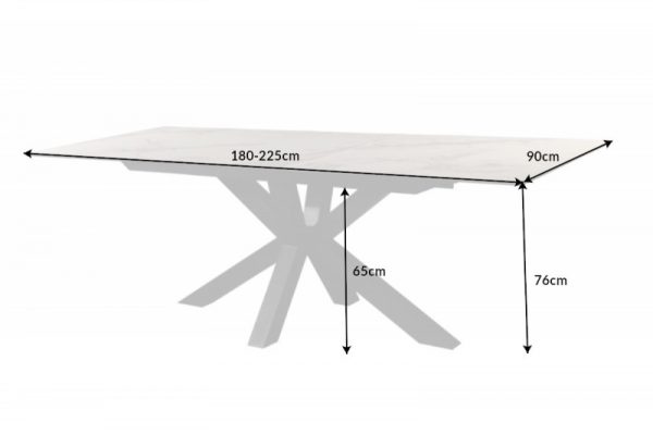 Jedálenský stôl Eternity 180-225cm mramor-Optik