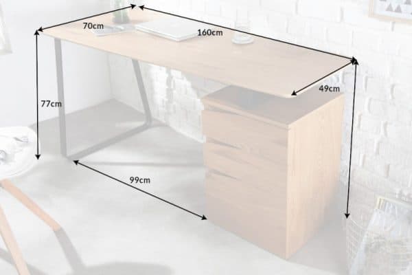 Písací stôl Studio 160cm dubn-Optik