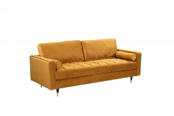 Sofa Cozy Velvet 225cm senfžltá zamat