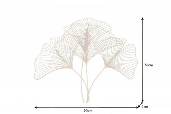 Wanddekoration Ginkgo 90cm zlatá