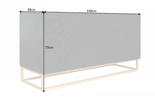 Príborník Scorpion 140cm Mango čierna