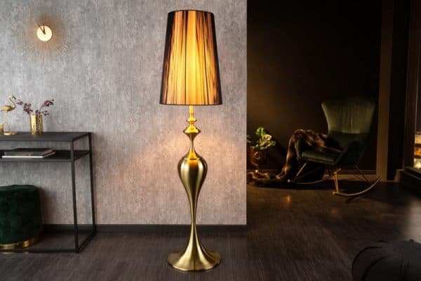 Stojanová lampa Lucie 160cm čierna-zlatá