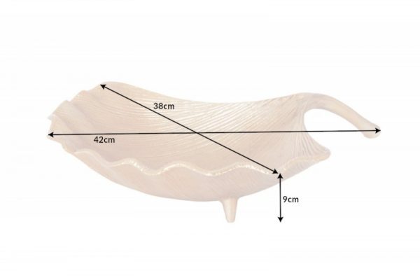 Deko Schale Ginkgo 42cm zlatá