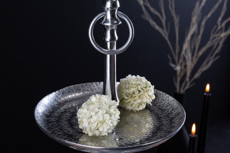 Etagere Orient 3er 65cm strieborná Hammerschlag Etagere Orient 3er 65cm strieborná Hammerschlag