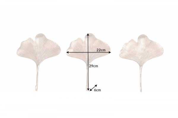 Kleiderhaken Ginkgo set 3ks zlatá