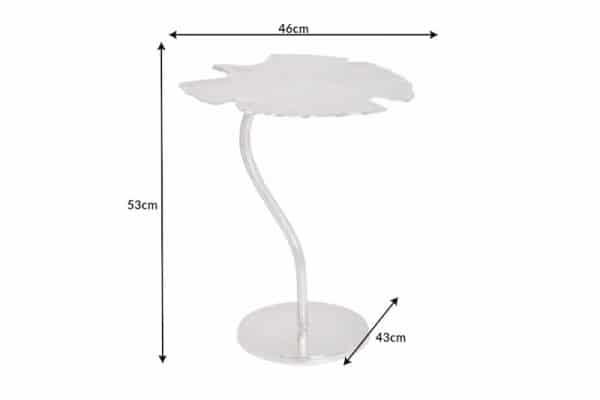 Konferenčný stolík Ginkgo leaf 53cm strieborná