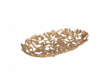 Schale Gingko leafs 40x26cm zlatá