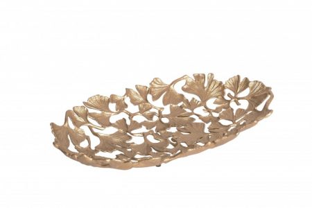 Schale Gingko leafs 50x30cm zlatá