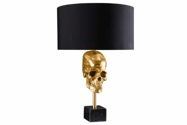 Stolová lampa Skull 56cm čiernozlatá