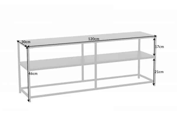 Stolík Dura Steel 120cm čierna