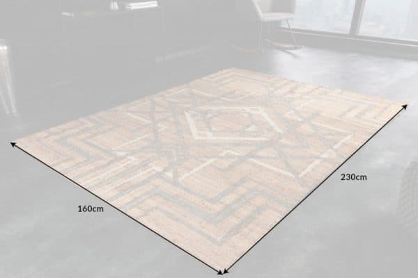 Teppich Azteca béžová sivá 160 x 230cm