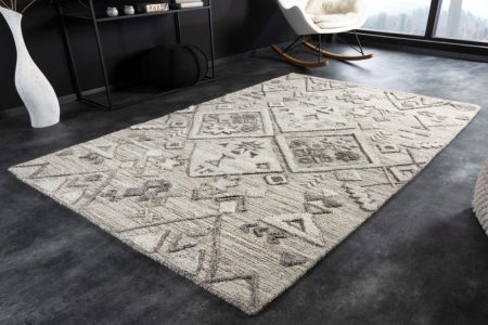 Teppich Azteka sivá Wolle Viskose 160 x 230cm