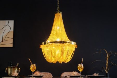 Závesná lampa Royal zlatá XL 70cm