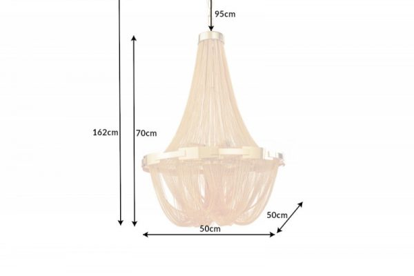 Závesná lampa Royal zlatá XL 70cm