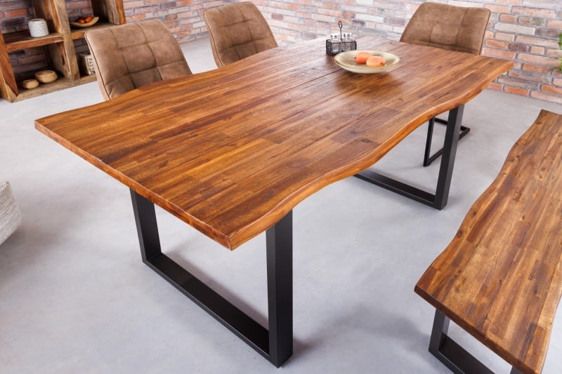 Jedálenský stôl Genesis hnedá 140cm agát 35mm